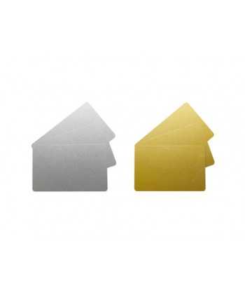 Cartes PVC métallisées